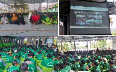 Takwa di Kalbu, Aksi di Bumi: MTsN Tarakan Ikuti Dzikir dan Doa Bersama Kanwil Kemenag Kaltara