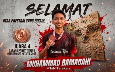 Tampil Tangguh di O2SN, Muhammad Ramadani Raih Juara 4 Panjat Tebing