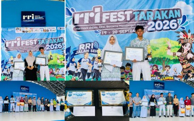 Dua Siswa MTsN Tarakan Borong Juara Lomba Master of Ceremony se-Kota Tarakan di HUT ke-81 RRI